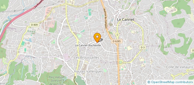 localisation de l'entreprise NUVOLINI ET SCHWALLER à LE CANNET