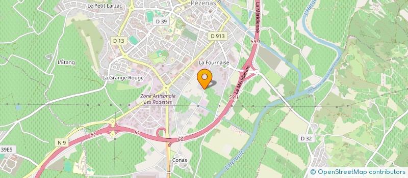 localisation de l'entreprise NV  PEZENAS