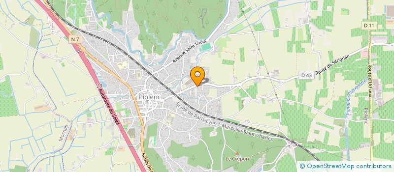 localisation de l'entreprise NV AGENCEMENT  PIOLENC