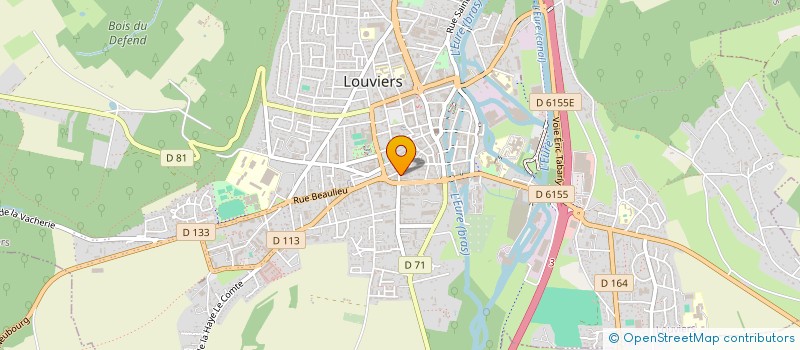 localisation de l'entreprise NV COIFFURE à LOUVIERS