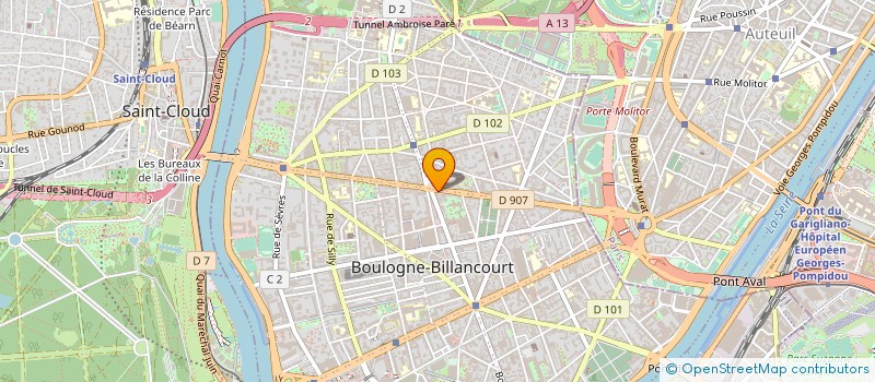 localisation de l'entreprise NV COSMETIC BIO à BOULOGNE-BILLANCOURT