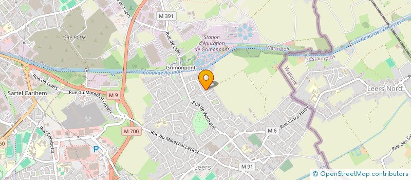 localisation de l'entreprise NV DEPANNAGE à LEERS