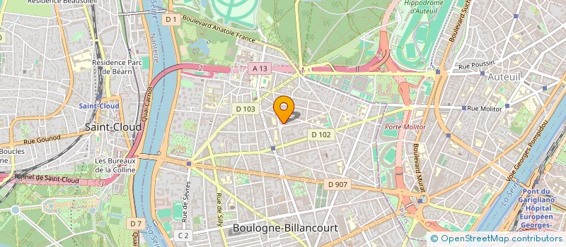 localisation de l'entreprise NV HOME RENOVATION à BOULOGNE-BILLANCOURT