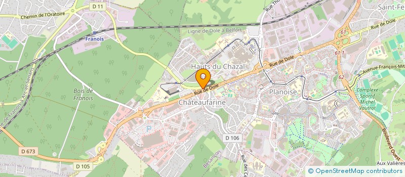 localisation de l'entreprise NV INGENIERIE à BESANCON