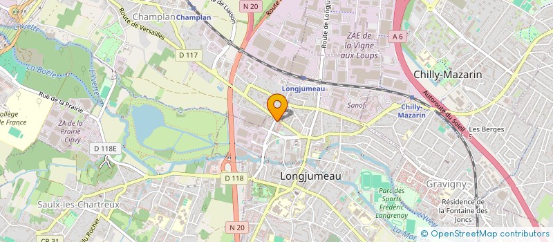 localisation de l'entreprise NV TRADING à LONGJUMEAU