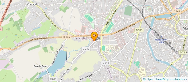 localisation de l'entreprise NW à PREMILHAT