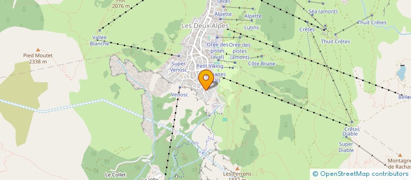 localisation de l'entreprise NWMC - NEVER WITHOUT MOTORCYCLES & CAPS  LES DEUX ALPES