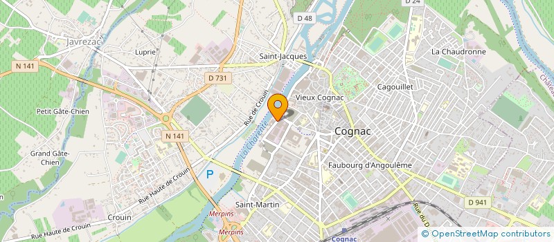 localisation de l'entreprise NYAK à COGNAC