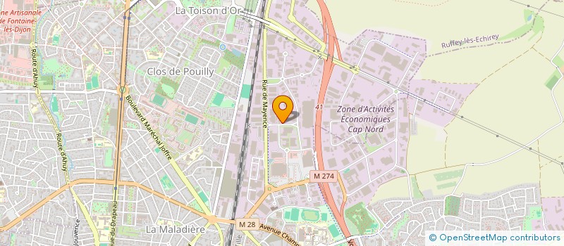 localisation de l'entreprise NYMPHEA à DIJON