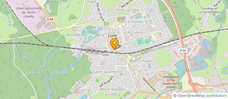 localisation de l'entreprise NYMPHEA à LURE