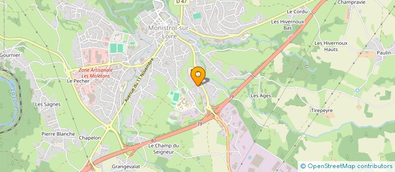 localisation de l'entreprise NYMPHEA à MONISTROL-SUR-LOIRE