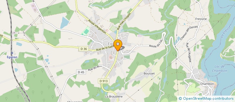 localisation de l'entreprise NYX à EGUZON-CHANTOME