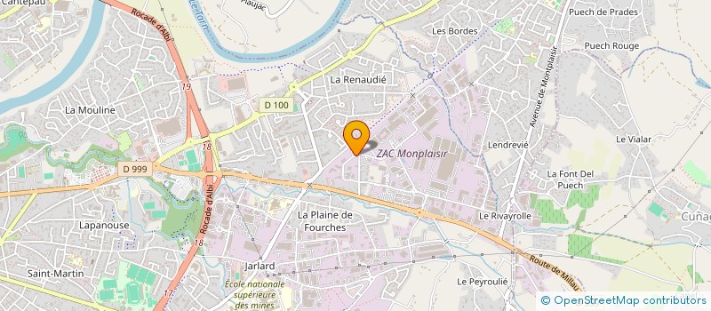 localisation de l'entreprise NYX à ALBI