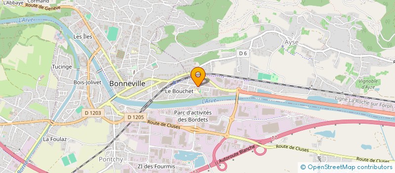 localisation de l'entreprise NZJ  BONNEVILLE