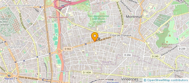 localisation de l'entreprise NZUMATO SECURITE à MONTREUIL