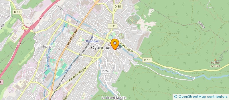 localisation de l'entreprise O'2M à OYONNAX