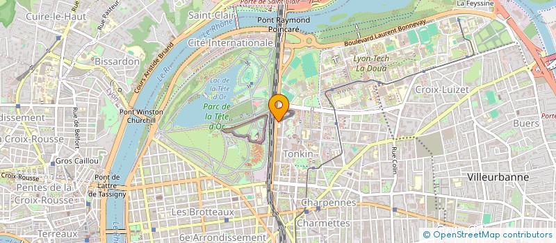 localisation de l'entreprise O.A. CONCEPT  VILLEURBANNE