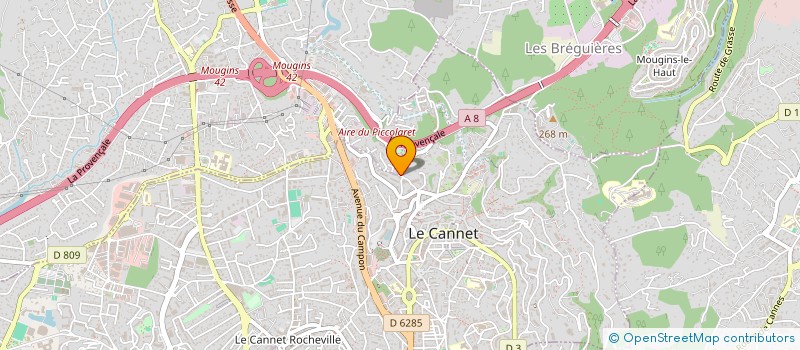 localisation de l'entreprise O AND O à LE CANNET