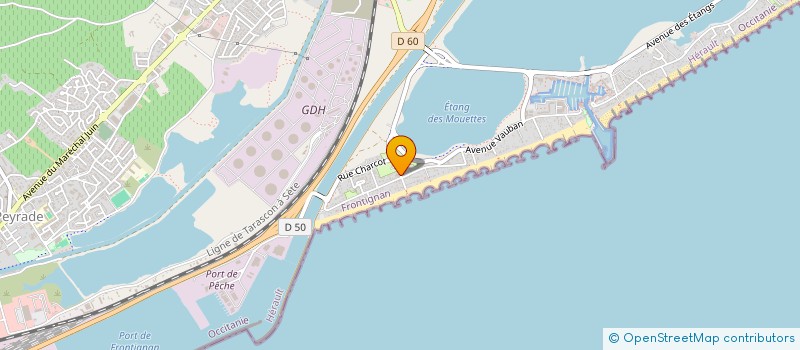 localisation de l'entreprise O AZUR à FRONTIGNAN