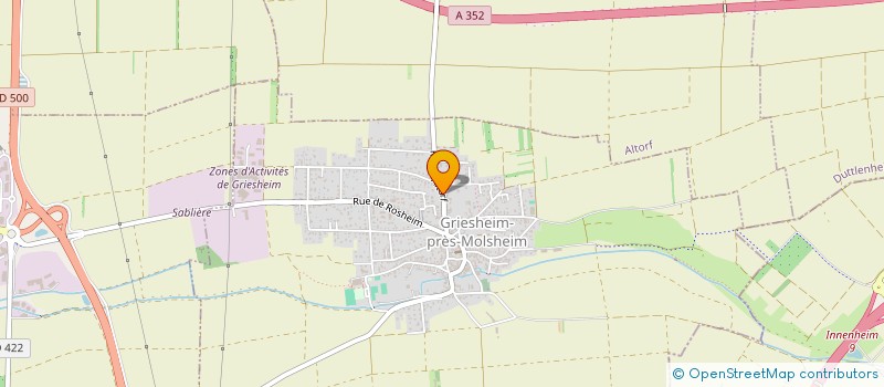 localisation de l'entreprise O.B. DESIGN CONSTRUCTION  GRIESHEIM-PRES-MOLSHEIM