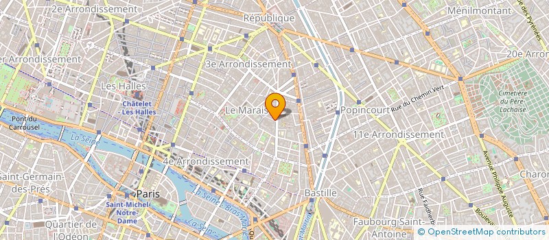 localisation de l'entreprise O.B.E. à PARIS