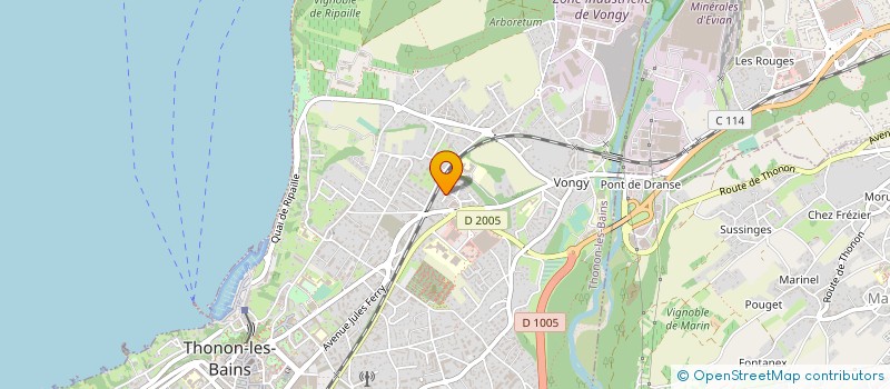 localisation de l'entreprise O.B.P. à THONON-LES-BAINS