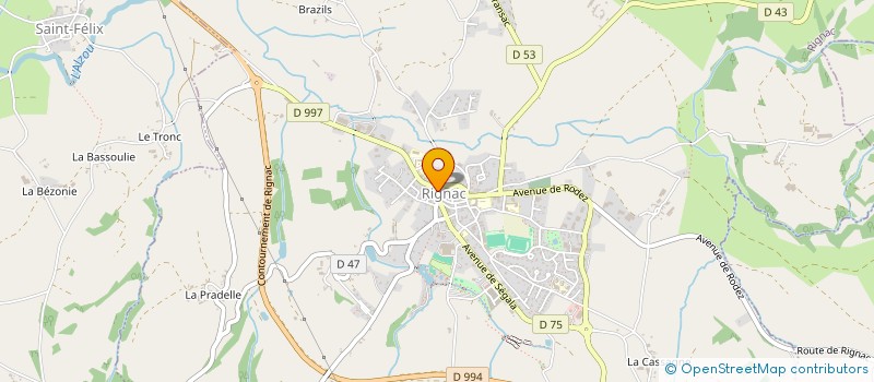 localisation de l'entreprise O.B. PRATS  RIGNAC