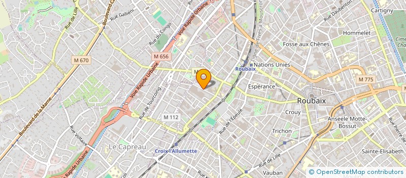 localisation de l'entreprise O'BELTAN à ROUBAIX