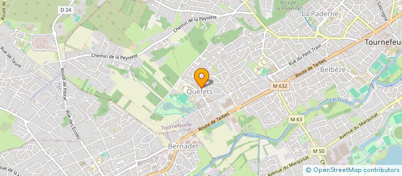 localisation de l'entreprise O'BENA à TOURNEFEUILLE