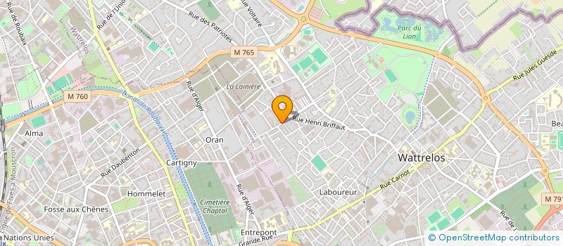 localisation de l'entreprise O'BERIZ  WATTRELOS