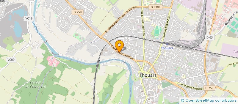 localisation de l'entreprise O'BIEN COMMERCIALISATION à THOUARS