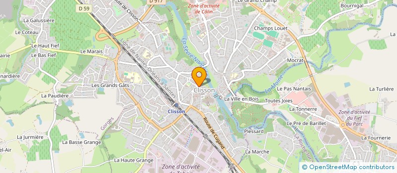 localisation de l'entreprise O'BOIS à CLISSON