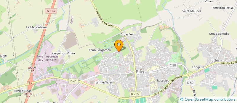 localisation de l'entreprise O BON VIVANT  BRIEC