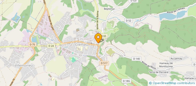 localisation de l'entreprise O'BONHEUR D'AILES à CREMIEU
