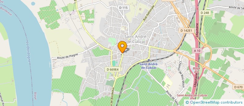 localisation de l'entreprise O BONNES SAVEURS  SAINT-ANDRE-DE-CUBZAC