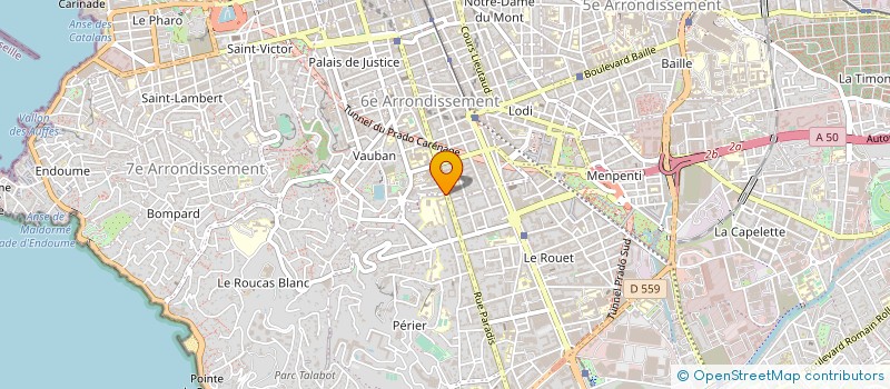localisation de l'entreprise O'BRONX à MARSEILLE