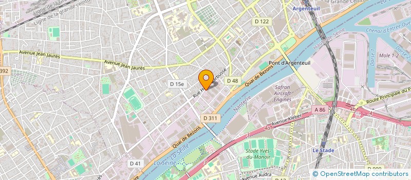 localisation de l'entreprise O. C. & A.  ARGENTEUIL