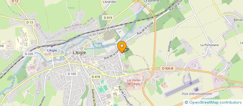 localisation de l'entreprise O.C.DECOUPE à L'AIGLE