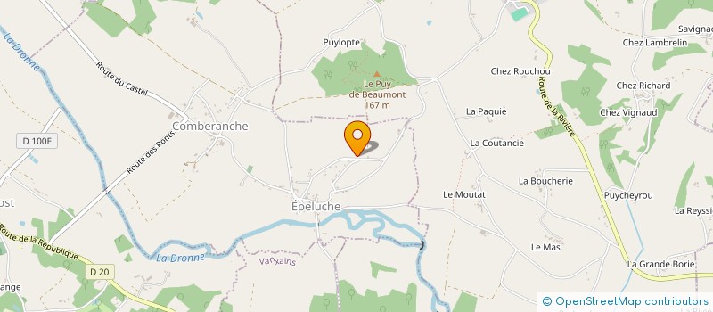 localisation de l'entreprise O.C.J.L.  COMBERANCHE-ET-EPELUCHE