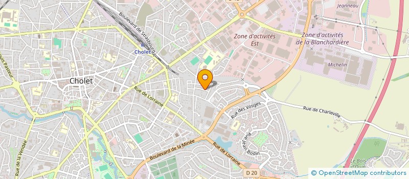 localisation de l'entreprise O.C.M à CHOLET
