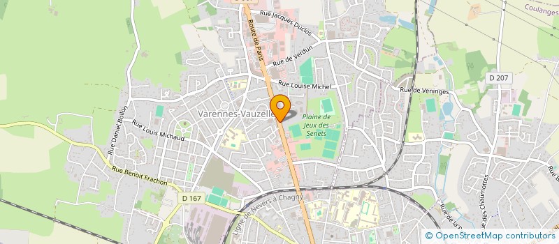 localisation de l'entreprise O C S INVESTISSEMENT  VARENNES-VAUZELLES