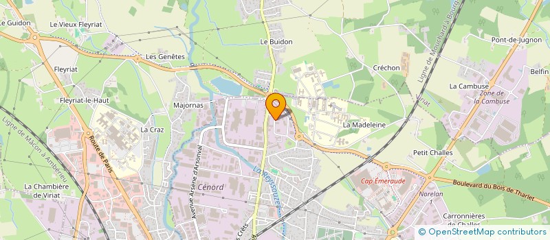 localisation de l'entreprise O'CADDY à BOURG-EN-BRESSE