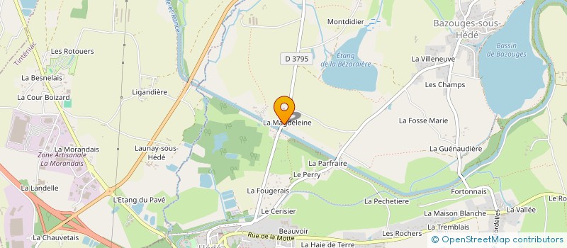 localisation de l'entreprise O'CANAL  HEDE-BAZOUGES