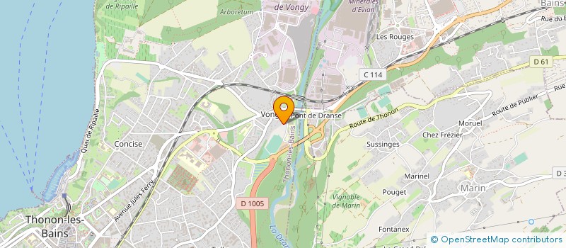 localisation de l'entreprise O'CARRO' à THONON-LES-BAINS