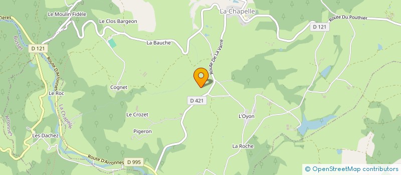 localisation de l'entreprise O CHAMPS DES CHOUETTES  LA CHAPELLE