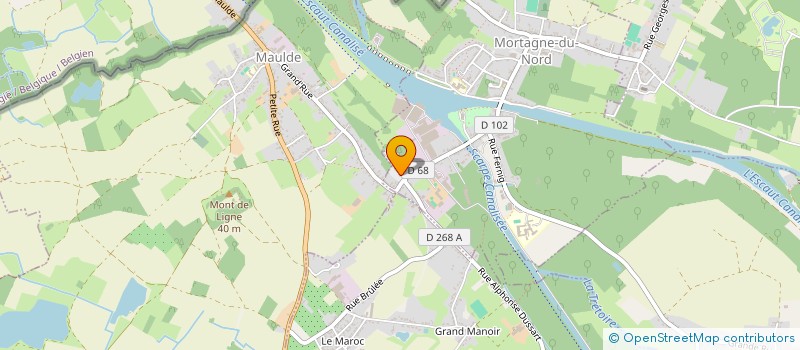 localisation de l'entreprise O CINQ SENS  MORTAGNE-DU-NORD