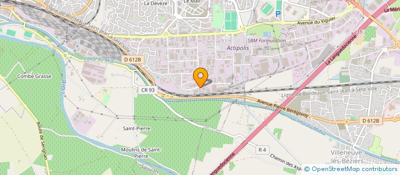 localisation de l'entreprise O'CINTRAGE  BEZIERS