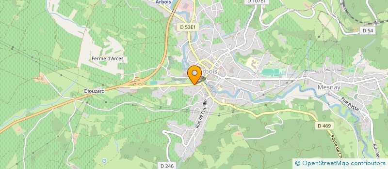 localisation de l'entreprise O' COEUR COMTOIS  ARBOIS