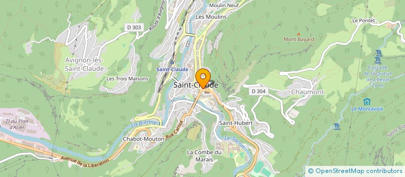 localisation de l'entreprise O'COEUR DU JUR'ART  SAINT-CLAUDE