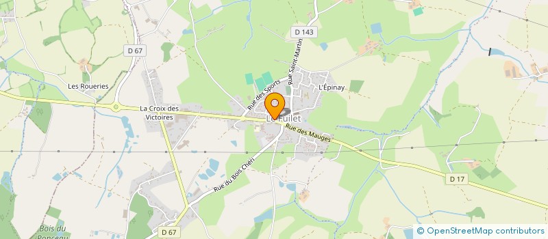 localisation de l'entreprise O COIN DE L'OEIL à MONTREVAULT-SUR-EVRE